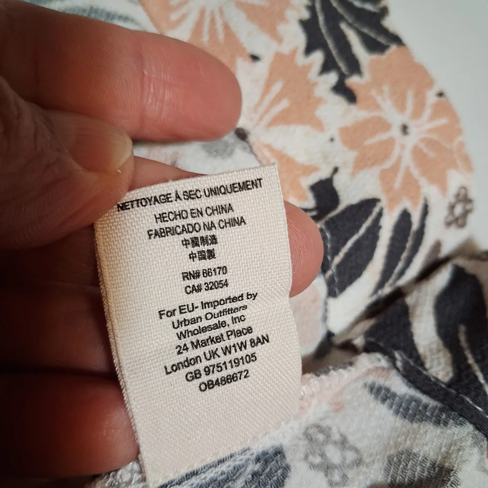 Free People Tallula White Print Long‎ Sleeve Mini Dress